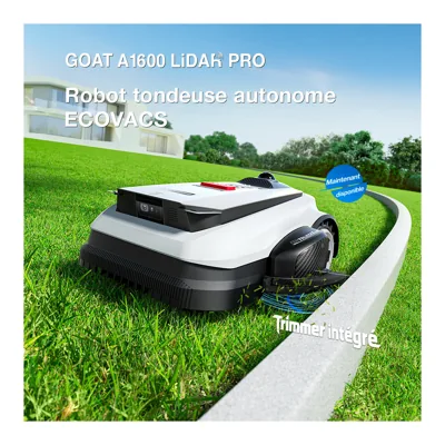 Robot tondeuse Ecovacs GOAT A1600 LiDAR Pro